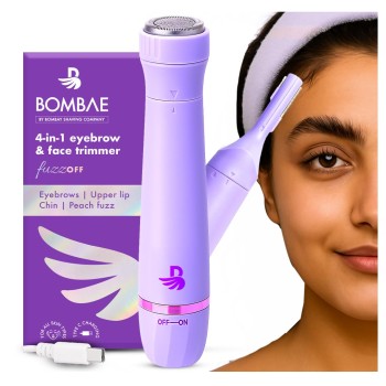 Bombae 4In1 Face & Eyebrow |Trimmer For Women All In One|Eyebrow Trimmer|Facial Hair Removal Machine |Women Trimmer | 90 Min Runtime | C Type Charging | For Eyebrows, Upperlips, Sideburns, Chin, Peach Fuzz | (New Model) Bombae 4In1 Face & Eyebrow |Trimmer For Women All In One|Eyebrow Trimmer|Facial Hair Removal Machine |Women Trimmer | 90 Min Runtime | C Type Charging | For Eyebrows, Upperlips, Sideburns, Chin, Peach Fuzz | (New Model)