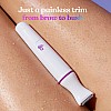 Bombae 6-in-1 Sensitive Areas Trimmer for Women for Eyebrow, Face, Bikini and Underarms | 90 minute run time | 1 year warranty | Gentle Hair Remover