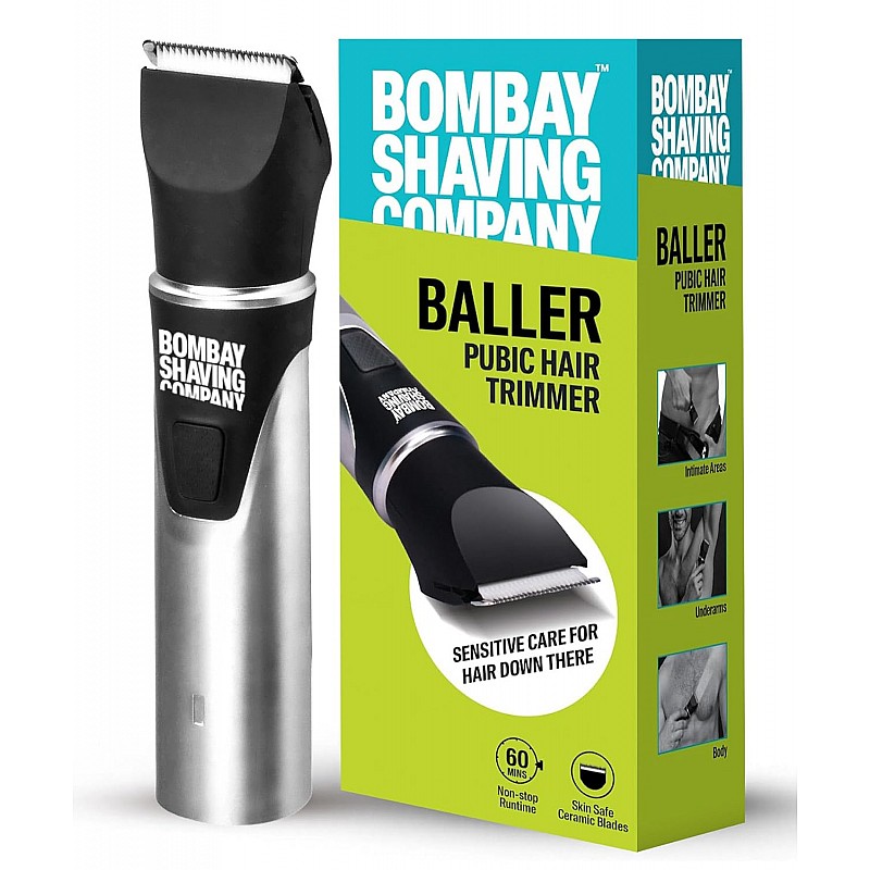 Bombay Shaving Company Balls Trimmer For Men | Pubic Hair Trimmer and Body Groomer for Men | Private Part Trimmer Men | Waterproof (IPX6)| BALLER (New Model)