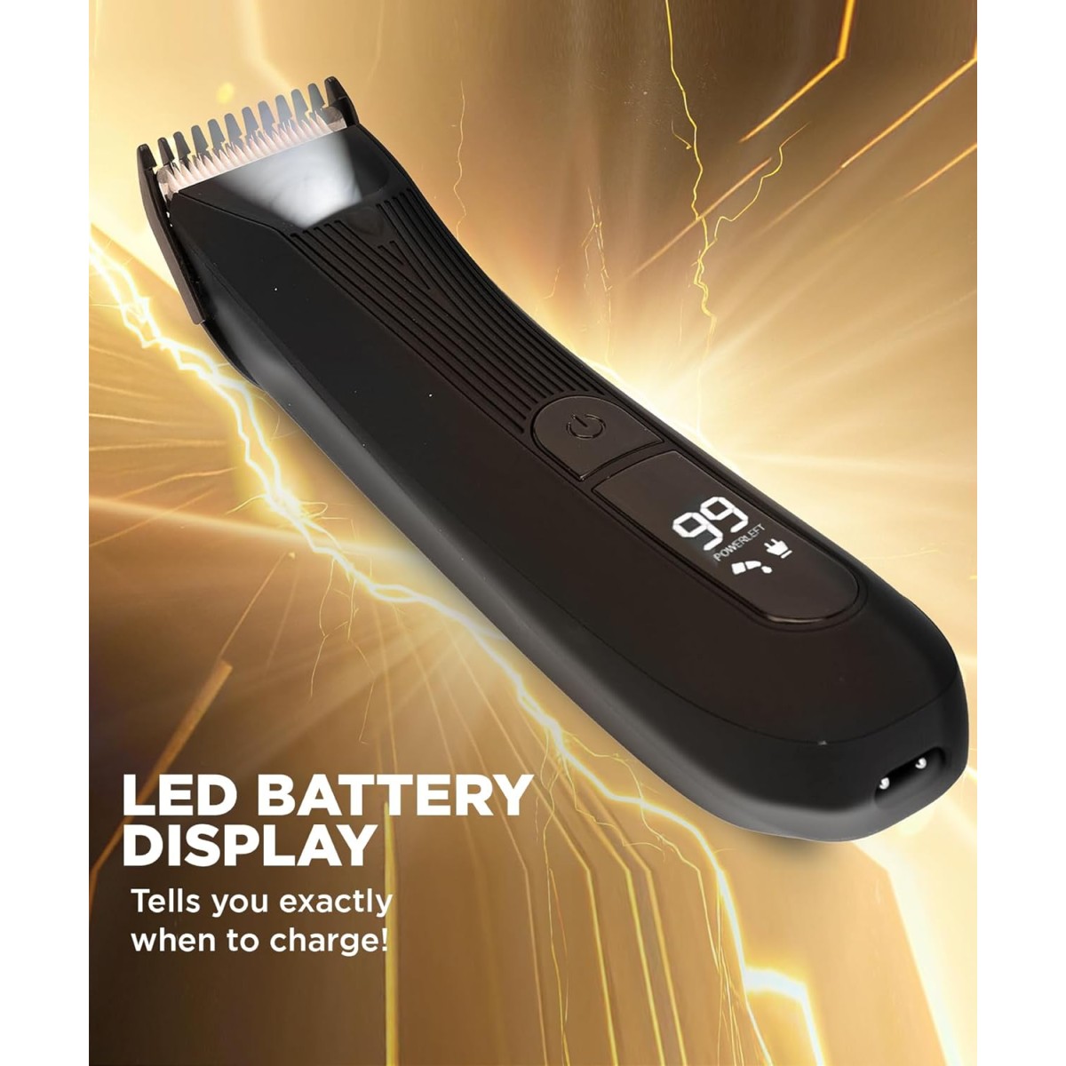 Bombay Shaving Company Balls Trimmer | Pubic Hair Trimmer and Body Groomer for Men | Private Part Trimmer For Men, Waterproof (IPX7), Cordless, LED Display, LED Torch, Safe Ceramic Blades, Dock Charging | LANDSCAPER 2.0 (Black)