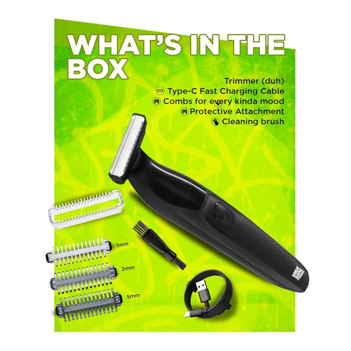 Bombay Shaving Company OmniBlade 3-in-1 Beard and Body Trimmer For Men | Trim, Style, Shave | Type C Flash Charging | Multi Length Settings Comb, Detachable Blades | Gifts For Men