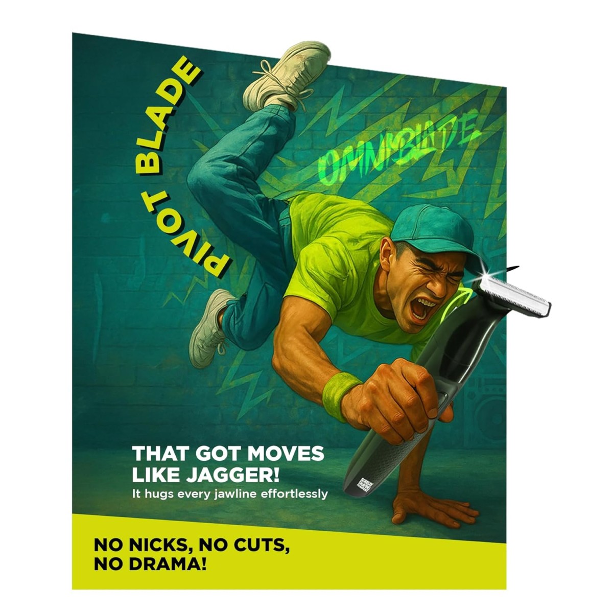 Bombay Shaving Company OmniBlade 3-in-1 Beard and Body Trimmer For Men | Trim, Style, Shave | Type C Flash Charging | Multi Length Settings Comb, Detachable Blades | Gifts For Men