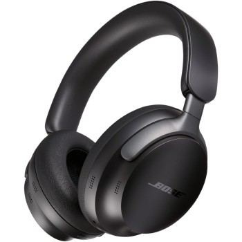 Bose New Quietcomfort Ultra Wireless Noise Cancelling in Ear Headphones with Spatial Audio, Over Ear Headphones with Mic, Up to 24 Hours of Battery Life, Black