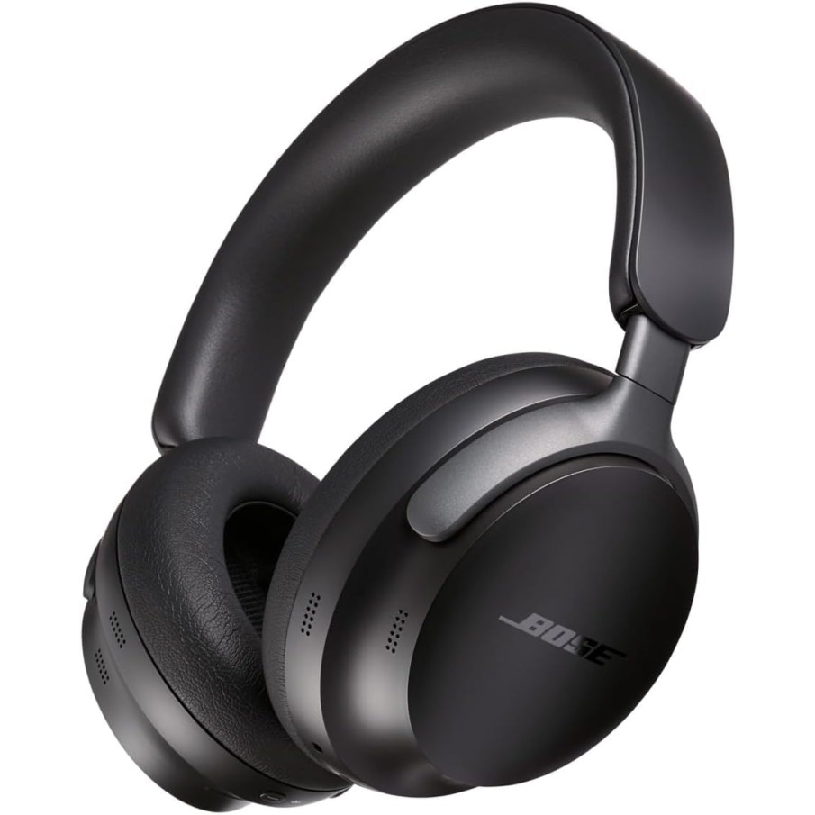 Bose New Quietcomfort Ultra Wireless Noise Cancelling in Ear Headphones with Spatial Audio, Over Ear Headphones with Mic, Up to 24 Hours of Battery Life, Black