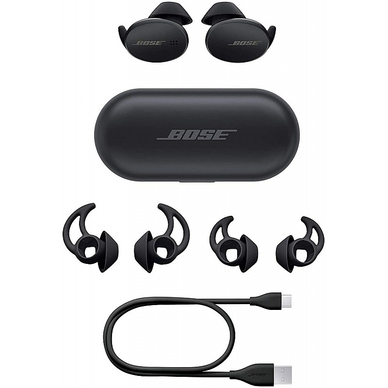 Bose Sport Earbuds - Bluetooth Truly Wireless in Ear Earbuds for Workouts and Running,Sweat Resistant with Touch Control, with mic Triple Black