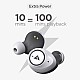 Boult Audio Airbass Q10 Bluetooth Truly Wireless in Ear Earbuds with Mic with 24H Total Playtime, Touch Controls, Ipx5 Water Resistant and Voice Assistant (White)