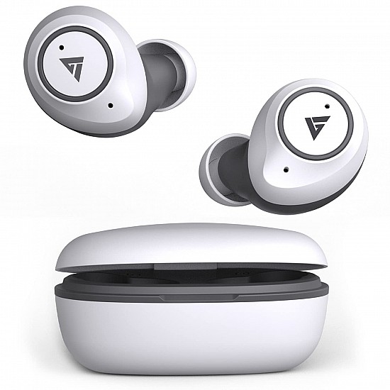 Boult Audio Airbass Q10 Bluetooth Truly Wireless in Ear Earbuds with Mic with 24H Total Playtime, Touch Controls, Ipx5 Water Resistant and Voice Assistant (White)