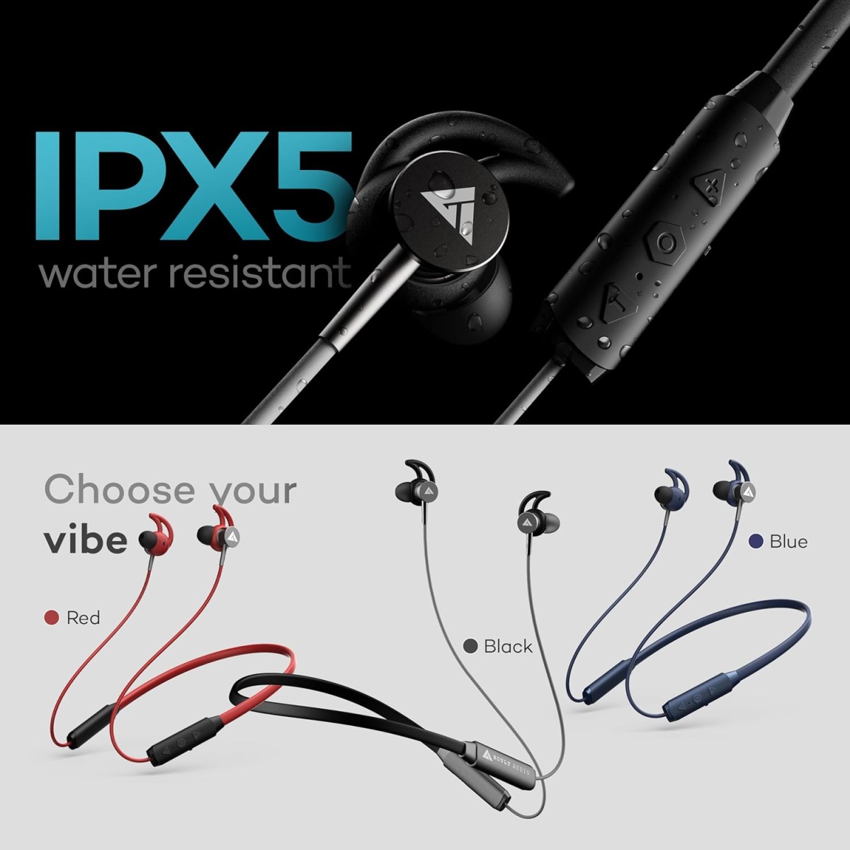 Boult Audio GX Charge Wireless Neckband Earphones with 35H Playtime, Fast Charging, Dual Pairing, Bluetooth 5.3 Earphones