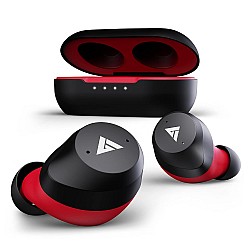 Boult Audio Truebuds Truly Wireless in Ear Earbuds with 32H Battery Life, Type-C Fast Charging, IPX7 Waterproof, Made in India, Rich Bass Bluetooth Ear Buds TWS Airbass Bluetooth Ear Buds (Red)