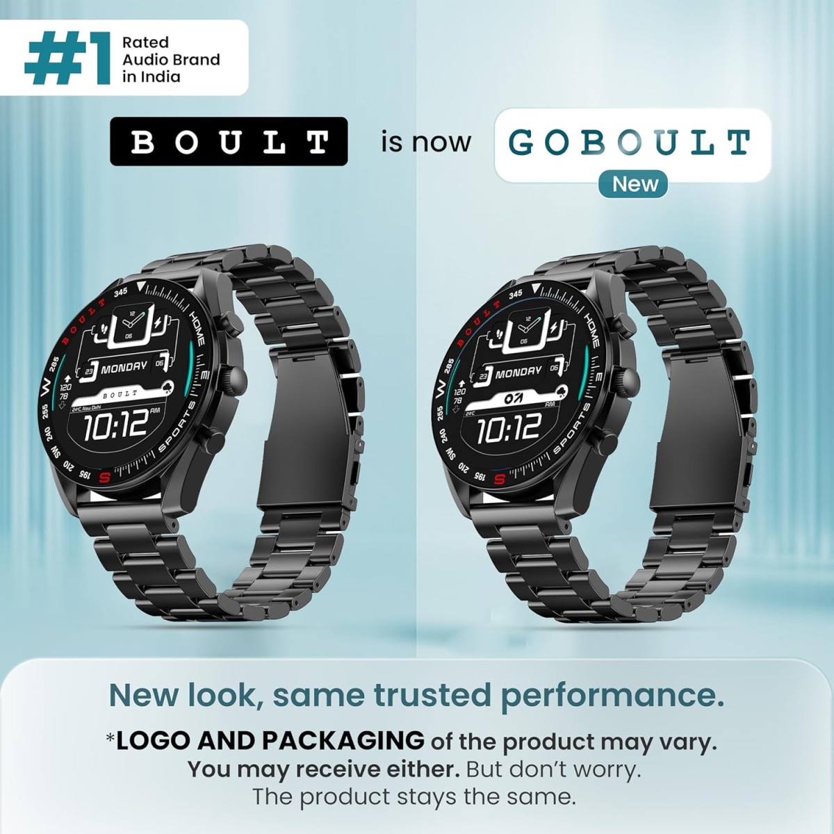 Boult GOBOULT (Formerly Mirage Smart Watch 1.39''HD Screen, Bluetooth Calling, IP67, Zinc Alloy Frame, 500 Nits Brightness, AI Voice Assistant, SpO2 Monitoring, 120+ Sports Mode (Coal Black) Boult GOBOULT (Formerly Mirage Smart Watch 1.39''HD Screen, Bluetooth Calling, IP67, Zinc Alloy Frame, 500 Nits Brightness, AI Voice Assistant, SpO2 Monitoring, 120+ Sports Mode (Coal Black)