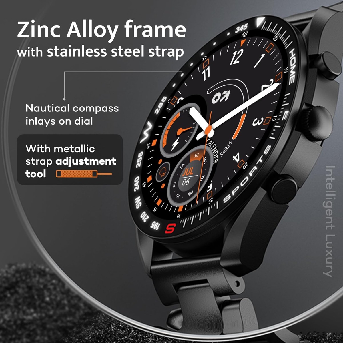 Boult GOBOULT (Formerly Mirage Smart Watch 1.39''HD Screen, Bluetooth Calling, IP67, Zinc Alloy Frame, 500 Nits Brightness, AI Voice Assistant, SpO2 Monitoring, 120+ Sports Mode (Coal Black) Boult GOBOULT (Formerly Mirage Smart Watch 1.39''HD Screen, Bluetooth Calling, IP67, Zinc Alloy Frame, 500 Nits Brightness, AI Voice Assistant, SpO2 Monitoring, 120+ Sports Mode (Coal Black)