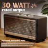 Boult Newly Launched Retroamp Z30 with 30W Bluetooth Speaker with Dual Dynamic Drivers, 10Hrs Playtime, Rugged Leather Body, Type-C Charging, AUX/USB Modes, BT 5.3 Portable Speaker (Vintage Gold)