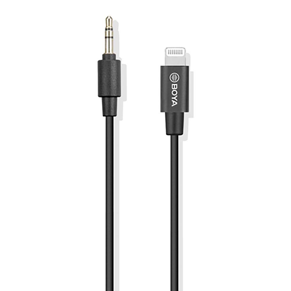 Boya by-M2 Clip-On Lavalier Microphone Lightning Port for iOS Devices Phone Tablet Recording V-Log Making Broadcasting - XLR