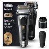 Braun Electric Shaver for Men, Wet & Dry shave, From Gillette Autosense Technology, Gentle on Skin, Effective on Tough Beards, Precision Trimmer, Advanced German Engineering, Silver, Series 9 Pro 9567cc Braun Electric Shaver for Men, Wet & Dry shave, From Gillette Autosense Technology, Gentle on Skin, Effective on Tough Beards, Precision Trimmer, Advanced German Engineering, Silver, Series 9 Pro 9567cc