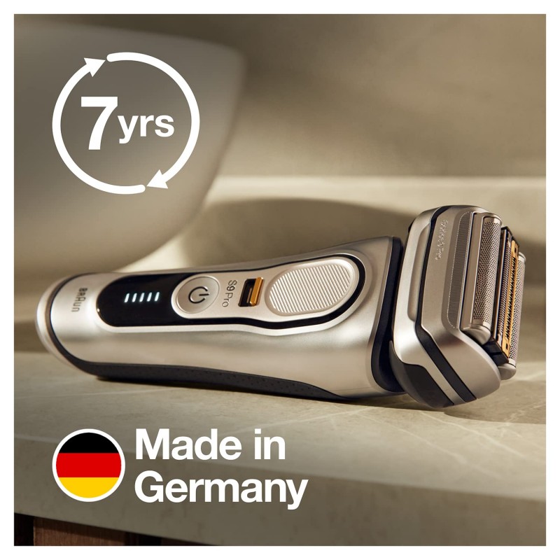 Braun Electric Shaver for Men, Wet & Dry shave, From Gillette Autosense Technology, Gentle on Skin, Effective on Tough Beards, Precision Trimmer, Advanced German Engineering, Silver, Series 9 Pro 9567cc Braun Electric Shaver for Men, Wet & Dry shave, From Gillette Autosense Technology, Gentle on Skin, Effective on Tough Beards, Precision Trimmer, Advanced German Engineering, Silver, Series 9 Pro 9567cc