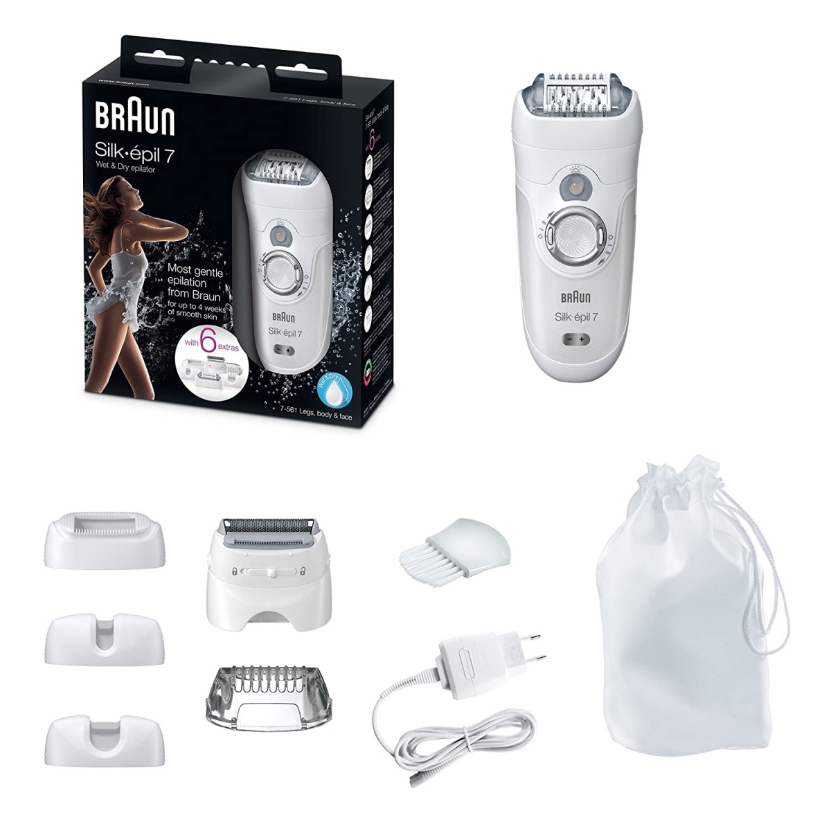 Braun SE7-561 LEG Cordless Epilator White