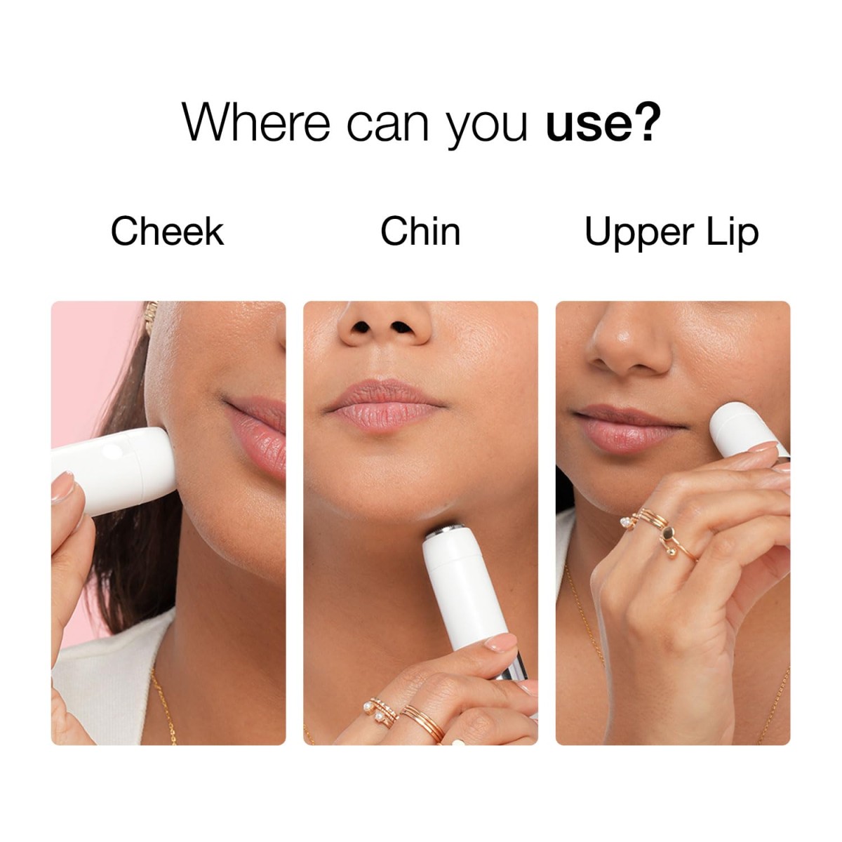 Braun Face Mini Hair Remover FS1000, Electric Facial Hair Remover for Women, Quick, Instant, Gentle, Painless, Smooth Skin, Glow On-The-Go, with Smartlight, for Upper Lips, Chin, Cheeks, Peach Fuzz