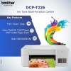 Brother DCP-T226 Multifunction (Print Scan Copy) Ink Tank Color Printer Best for Home, 64 MB Memory, 150 Sheet Paper Tray, USB, Print Up to 7.5 K Pages in Black and 5 K in Color Each for (CMY) Brother DCP-T226 Multifunction (Print Scan Copy) Ink Tank Color Printer Best for Home, 64 MB Memory, 150 Sheet Paper Tray, USB, Print Up to 7.5 K Pages in Black and 5 K in Color Each for (CMY)