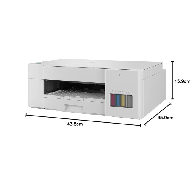 Brother DCP-T226 Multifunction (Print Scan Copy) Ink Tank Color Printer Best for Home, 64 MB Memory, 150 Sheet Paper Tray, USB, Print Up to 7.5 K Pages in Black and 5 K in Color Each for (CMY) Brother DCP-T226 Multifunction (Print Scan Copy) Ink Tank Color Printer Best for Home, 64 MB Memory, 150 Sheet Paper Tray, USB, Print Up to 7.5 K Pages in Black and 5 K in Color Each for (CMY)