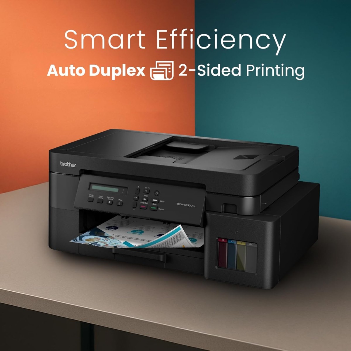 Brother Ink Tank DCP-T830DW (New Launch) WIFI Auto Duplex Color Printer (Print Scan Copy),ADF,LAN, PrintUpto 15K Pages Black & 5K Color Each for(CMY),Extra Black Ink,80 Sheet MP Tray,Free Installation Brother Ink Tank DCP-T830DW (New Launch) WIFI Auto Duplex Color Printer (Print Scan Copy),ADF,LAN, PrintUpto 15K Pages Black & 5K Color Each for(CMY),Extra Black Ink,80 Sheet MP Tray,Free Installation