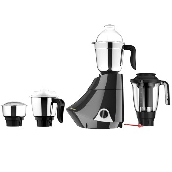 Butterfly Smart 750 Watts Mixer Grinder with 4 Jars | 3 Stainless Steel Jars & 1 Juicer | ABS Body | Heavy Duty Motor | 2 Years Manufacturer's Warranty | Grey
