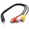 C & E 3.5mm Stereo TRRS Male to 3 RCA Female Composite AV Cable Adapter 12cm