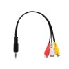 C & E 3.5mm Stereo TRRS Male to 3 RCA Female Composite AV Cable Adapter 12cm