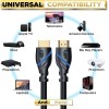 C & E 4K HDMI cord HDMI to HDMI cable @30Hz with Ethernet 10 ft Male to Male /3 Meter (Black, For TV)