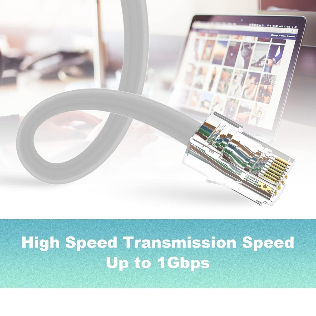 C & E C & E-RJ45 Ethernet Cable Connectors – 100-Pack for Cat5e/Cat6, Easy Crimp, Plugs