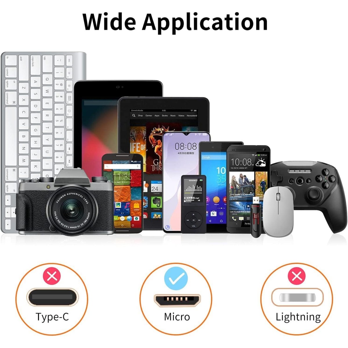 C & E-Cables & Etc-Micro USB OTG Adapter - USB Female to Micro USB for Easy Connectivity [ Pack of-3 ]