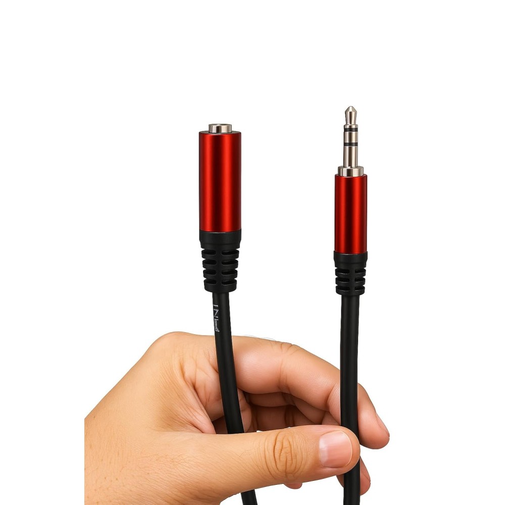 C & E (Cables & Etc® Pure Copper 3.5mm Stereo Audio Extension Cable Male Female Connectors with Zinc Alloy Metal Plugs Cable [ 1.5Feet, [ 0.5 Meters]