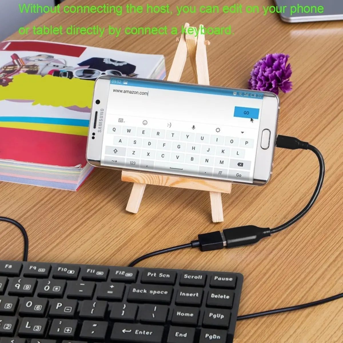C & E-Cables & Etc-Right Angle Micro USB OTG Adapter - USB Female to Micro USB for Easy Connectivity [Pack of-2]