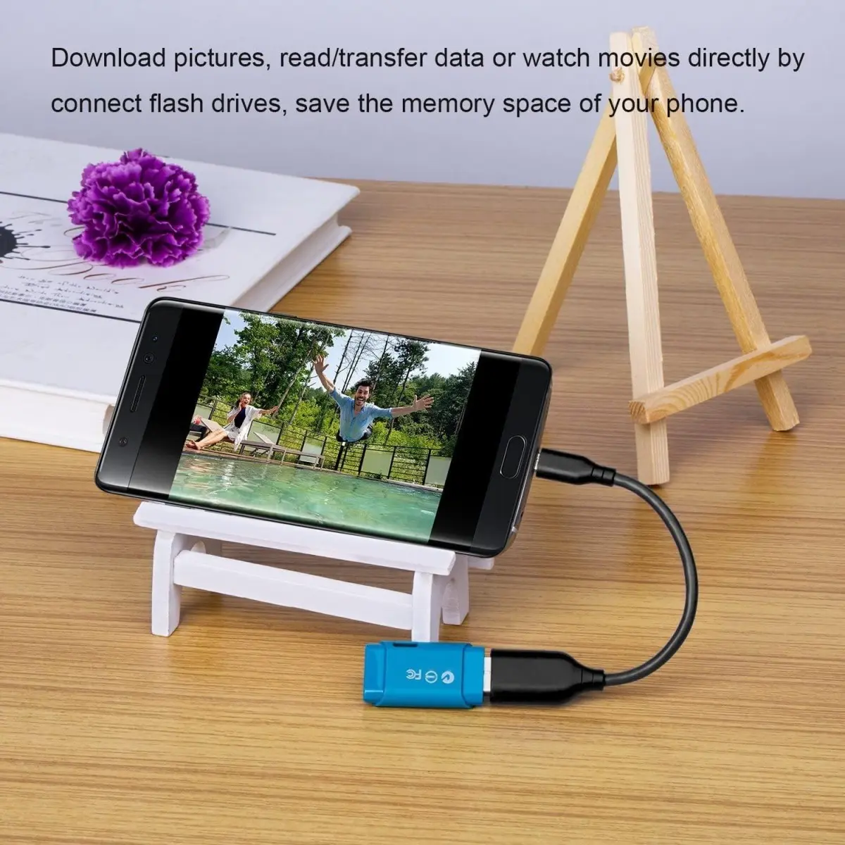C & E-Cables & Etc-Right Angle Micro USB OTG Adapter - USB Female to Micro USB for Easy Connectivity [Pack of-2]