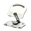 C-Thru 360° Rotating Tablet Stand Holder, Foldable Adjustable Tablet Holder for iPad pro, Kindle, Tab, Smartphone, and More(Transparent)