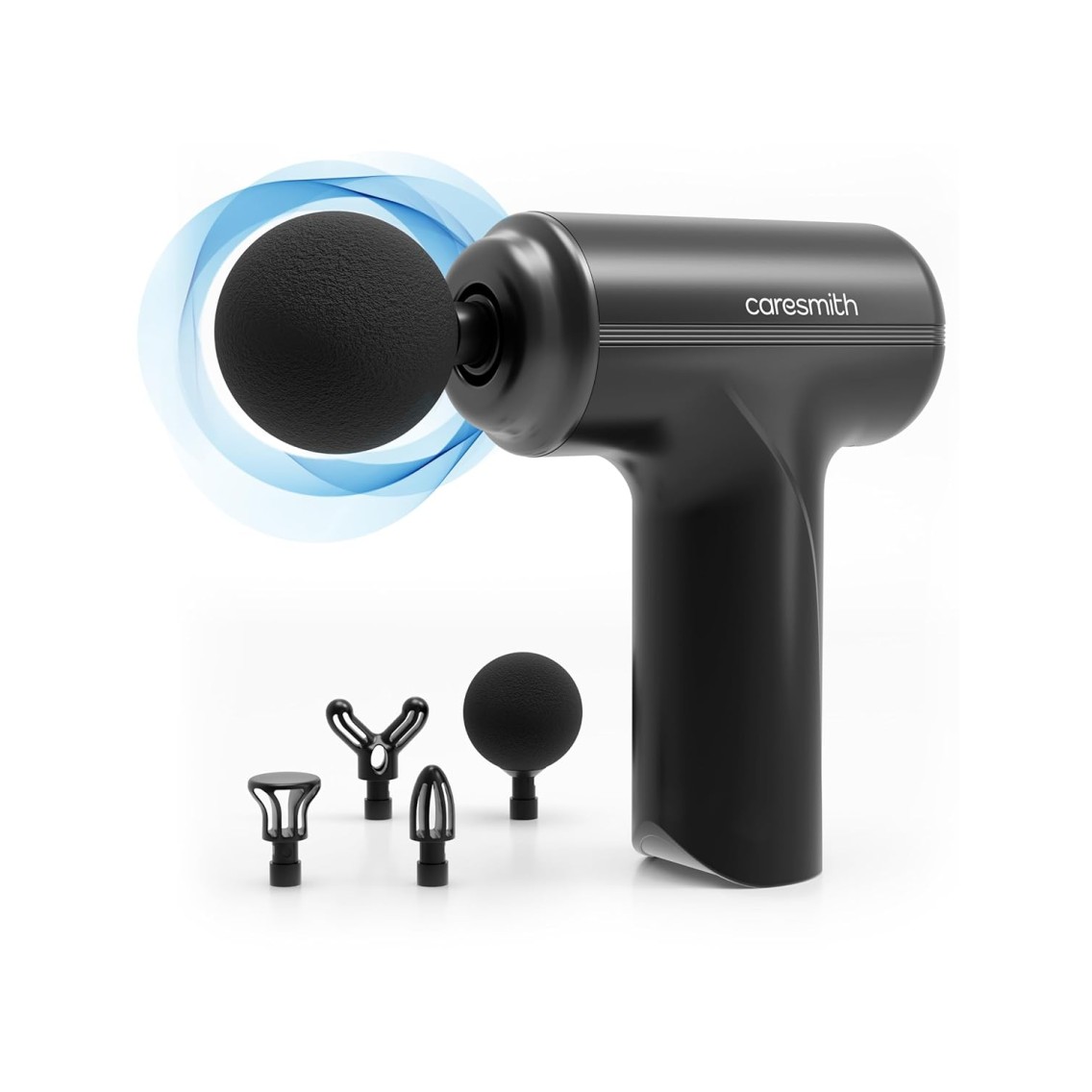 CARESMITH Charge Go Massage Gun | Body Massager for Pain Relief | Massage Gun for Back Leg & Full Body | 4 Specialized Heads For Full Body Pain Relief CARESMITH Charge Go Massage Gun | Body Massager for Pain Relief | Massage Gun for Back Leg & Full Body | 4 Specialized Heads For Full Body Pain Relief