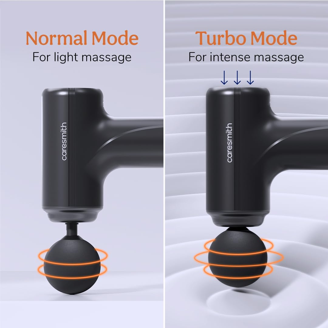CARESMITH Charge Go Massage Gun | Body Massager for Pain Relief | Massage Gun for Back Leg & Full Body | 4 Specialized Heads For Full Body Pain Relief CARESMITH Charge Go Massage Gun | Body Massager for Pain Relief | Massage Gun for Back Leg & Full Body | 4 Specialized Heads For Full Body Pain Relief