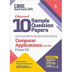 CBSE New Pattern 10 Sample Paper Computer application (Code 165) Class 10 for 2021 Exam with reduced Syllabus