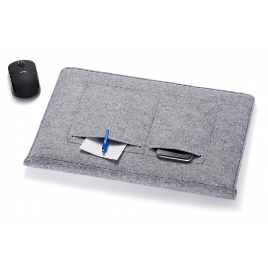 Amazon Basics 15.4-inch Felt Laptop Sleeve (Light Grey)