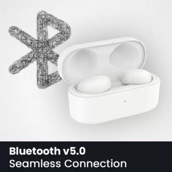 SNOKOR by Infinix iRocker XE15 Bluetooth Headset White True Wireless