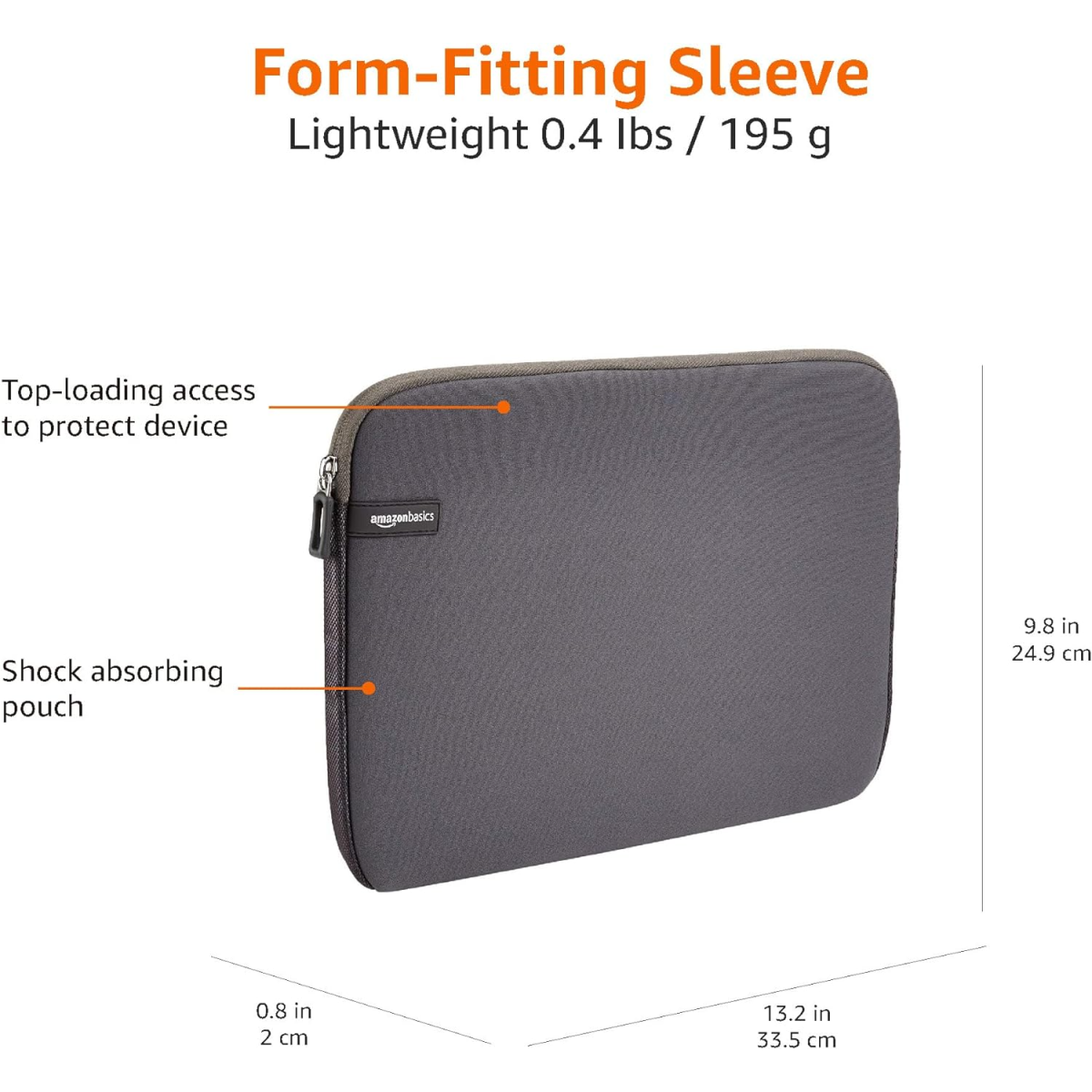 Amazon Basics 13.3-Inch Laptop Sleeve - Grey Amazon Basics 13.3-Inch Laptop Sleeve - Grey