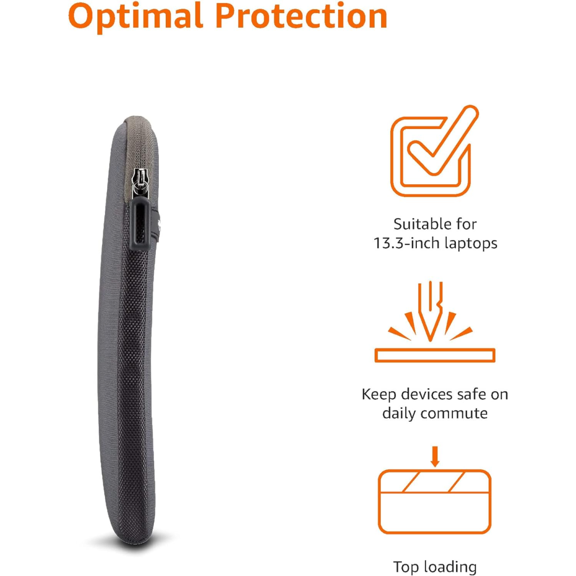 Amazon Basics 13.3-Inch Laptop Sleeve - Grey