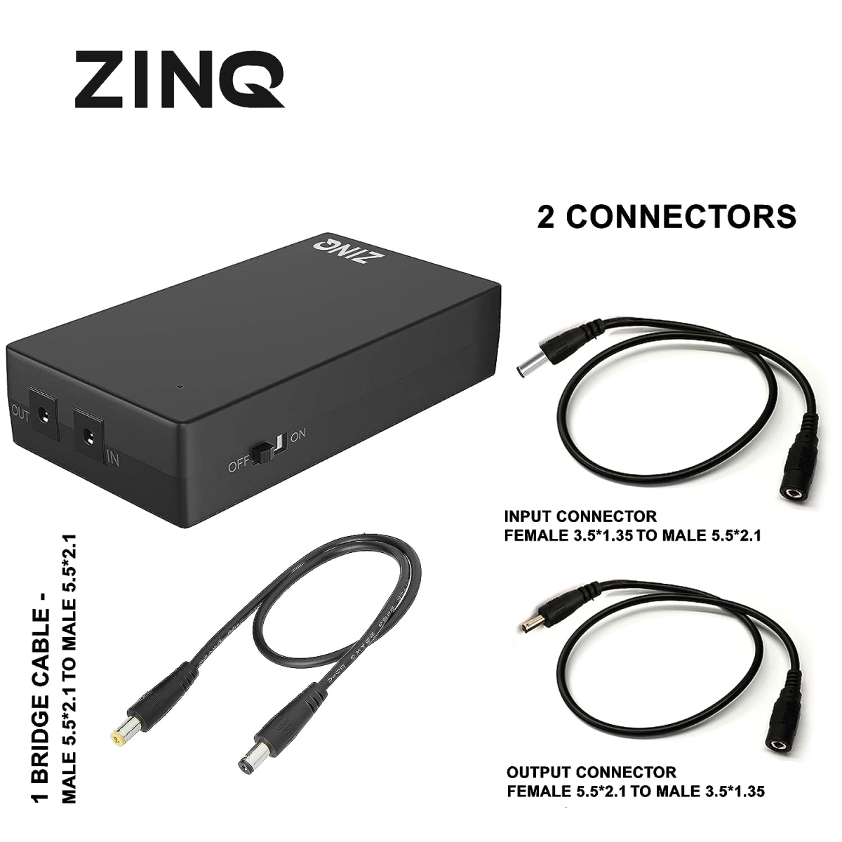 Zinq Technologies UPS for Router (Black)