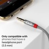 C&E CNE721545 1.5ft(0.4M) 3.5mm Aux Male to Male Extension Stereo Audio Cable Grey (1.5 Feet/0.4 Meters) (2 Pack)