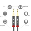 C&E CNE721545 1.5ft(0.4M) 3.5mm Aux Male to Male Extension Stereo Audio Cable Grey (1.5 Feet/0.4 Meters) (2 Pack)