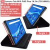 CEDO Lenovo Tab M10 FHD Plus (10.3 inch) Flip Cover | Leather Finish | 360 Degree Rotate Back Cover | Shockproof Back Cover Case TB-X606X (Black)