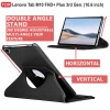 CEDO Lenovo Tab M10 FHD+ Plus 3rd Gen (10.6 inch) Flip Cover | Leather Finish | 360 Degree Rotate Back Cover Case (Black)