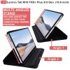 CEDO Lenovo Tab M10 FHD+ Plus 3rd Gen (10.6 inch) Flip Cover | Leather Finish | 360 Degree Rotate Back Cover Case (Black)