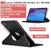 CEDO Lenovo Tab M10 HD 2nd Gen (10.1 inch) Flip Cover | Leather Finish | 360 Degree Rotate Flip Cover | Back Cover Case TB-X306 X/F (Black)