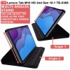CEDO Lenovo Tab M10 HD 2nd Gen (10.1 inch) Flip Cover | Leather Finish | 360 Degree Rotate Flip Cover | Back Cover Case TB-X306 X/F (Black)