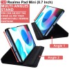 CEDO Realme Pad Mini (8.7 inch) Flip Cover | Leather Finish | 360 Degree Rotate Back Cover | Shockproof Back Cover Case for Realme Pad Mini (8.7 inch) (Black)